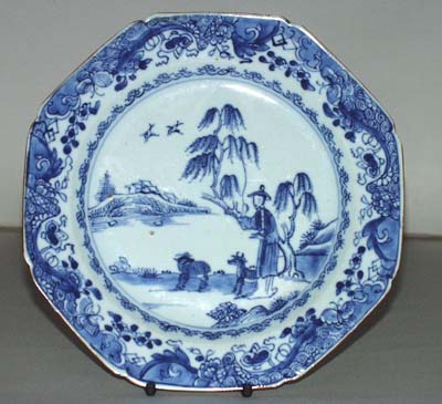 Plate Qialong Octagonal c1755